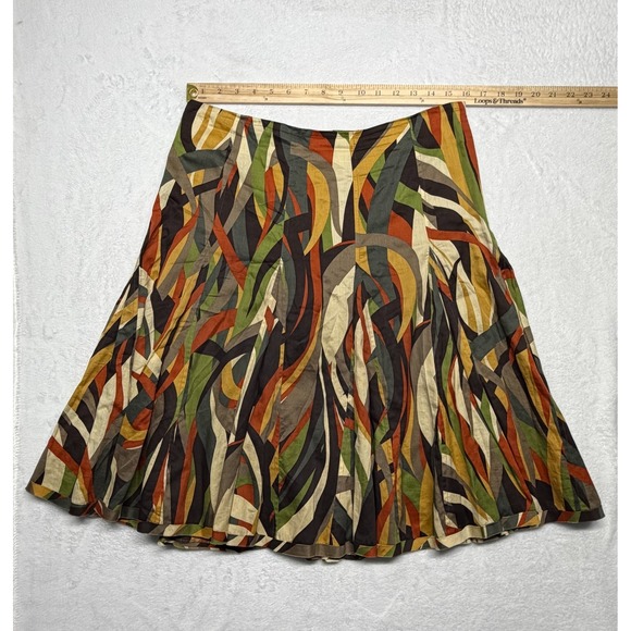 Artsy A-line Skirt Women's Size 8 Flowy Maxi Flared Boho Indie Kenneth Cole - Picture 5 of 10